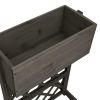 Garden Trellis Planter Gray 17.7"x11.8"x29.1" Solid Firwood - Grey