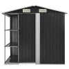 Garden Shed with Rack Anthracite 80.7"x51.2"x72" Iron - Grey