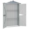 Garden Shed Gray 42.3"x18.1"x72" Galvanized Steel - Grey