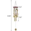 Large Deep Tone Windchime Chapel Bells Wind Chimes Outdoor Garden Home Decor - 33" Gold with 10 Tubes