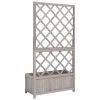 Garden Trellis Planter Gray 27.6"x11.8"x53.1" Solid Firwood - Grey