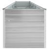 Garden Raised Bed Galvanized Steel 157.5"x31.5"x30.3" Gray - Grey