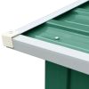 Garden Log Storage Shed Galvanized Steel 129.9"x36.2"x60.2" Green - Green