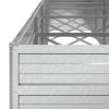 Garden Raised Bed 189"x31.5"x30.3" Galvanized Steel Silver - Silver