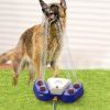 Summer Dog Water Play Sprinkler; Outdoor Pet Bath Toy; Dogs Drinking Fountains For Garden - Blue