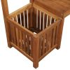 Garden Planter with Bench and Trellis Solid Acacia Wood - Brown