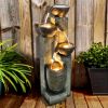 40inches Pots Outdoor Garden Water Fountain with Warm LED lights - 40inches