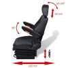 Tractor Seat with Suspension - Black