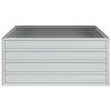 Garden Raised Bed 39.4"x39.4"x17.7" Galvanized Steel Silver - Silver