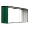 Garden Log Storage Shed Galvanized Steel 129.9"x36.2"x60.2" Green - Green