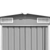 Garden Shed 101.2"x117.3"x70.1" Metal Gray - Grey