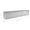 Garden Raised Bed Galvanized Steel 157.5"x31.5"x30.3" Gray - Grey