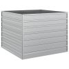 Garden Raised Bed 39.4"x39.4"x30.3" Galvanized Steel Silver - Silver