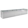 Garden Raised Bed Galvanized Steel 157.5"x31.5"x30.3" Gray - Grey