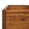 Herb Garden Raised Bed Solid Wood Acacia 23.6"x23.6"x5.9" - Brown