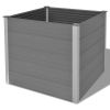 Garden Raised Bed WPC 39.4"x39.4"x35.8" Gray - Grey