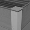 Garden Raised Bed WPC 39.4"x39.4"x35.8" Gray - Grey