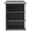 Garden Shed with Rack Anthracite 80.7"x51.2"x72" Iron - Grey