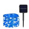 Solar Christmas String Lights; 33ft 100 LED Solar 8 Modes Outdoor Waterproof String Lights For Christmas Tree Garden Decoration (multi-color) - Red