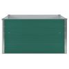 Raised Garden Bed 39.4"x39.4"x17.7" Galvanized Steel Green - Green