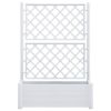 Garden Planter with Trellis 39.4"x16.9"x55.9" PP White - White