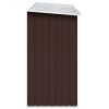 Garden Log Storage Shed Galvanized Steel 129.9"x33.1"x59.8" Brown - Brown