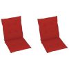 Garden Chair Cushions 2 pcs Red 39.4"x19.7"x1.2" - Red