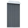 Garden Log Storage Shed Galvanized Steel 129.9"x33.1"x59.8" Gray - Grey