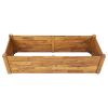 Garden Raised Bed 63"x23.6"x17.3" Solid Acacia Wood - Brown