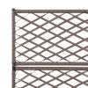 Trellis Raised Bed with 3 Pots 32.7"x11.8"x51.2" Poly Rattan Brown - Brown