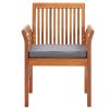 Patio Dining Chairs with Cushions 2 pcs Solid Acacia Wood - Brown