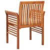 Patio Dining Chairs with Cushions 3 pcs Solid Acacia Wood - Brown