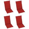 Garden Chair Cushions 4 pcs Red 47.2"x19.7"x1.2" - Red