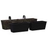 Garden Planters 2 pcs Water Hyacinth Brown - Brown