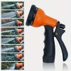 1pc Adjustable Garden Water Gun Sprinkler Hose Nozzle High Pressure Washer Car Wash Cleaning Tool Lawn Watering Sprinkler Spray Gun - Function Orange