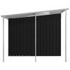 Garden Shed with Extended Roof Anthracite 136.2"x92.9"x71.3" Steel - Grey