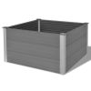 Garden Raised Bed WPC 39.4"x39.4"x21.3" Gray - Grey