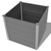 Garden Raised Bed WPC 39.4"x39.4"x35.8" Gray - Grey