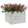 Garden Raised Bed 39.4"x39.4"x30.3" Galvanized Steel Silver - Silver