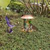 Solar Bird Feeder Decorative Hanging Bird Feeder Lantern Warm White Light Bird Feeder for Outdoor Garden Backyard - Colorful