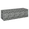 Gabion Raised Bed Galvanized Steel 35.4"x11.8"x11.8" - Silver