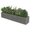 Gabion Raised Bed Galvanized Steel 106.3"x19.7"x19.7" - Silver