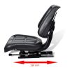 Tractor Seat with Backrest Black - Black