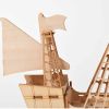 1pc 3D Wooden Puzzles For Adults; Sailboat Educational Puzzle Assembly Model; DIY Educational Desk Toy 7.87"x7.09"x2.99" - Sailboat