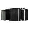 Garden Shed with Sliding Doors Anthracite 129.7"x102"x70.1" Steel - Grey