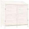 Garden Shed White 40.2"x20.5"x44.1" Solid Wood Fir - White