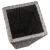 Garden Raised Beds 3 pcs Poly Rattan Gray - Grey