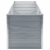 Garden Raised Bed Galvanized Steel 94.5"x31.5"x31.3" Gray - Grey