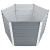 Garden Raised Bed Galvanized Steel 50.8"x50.8"x31.3" Gray - Grey