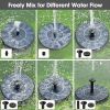 1set Solar Sprinkler; Garden Decoration; Water Floating Solar Power Fountain Panel Kit; Water Pump For Pool Pond Garden - 1 Set